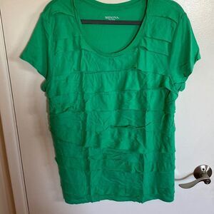 Merona- Tiered casual green shirt- size XXL